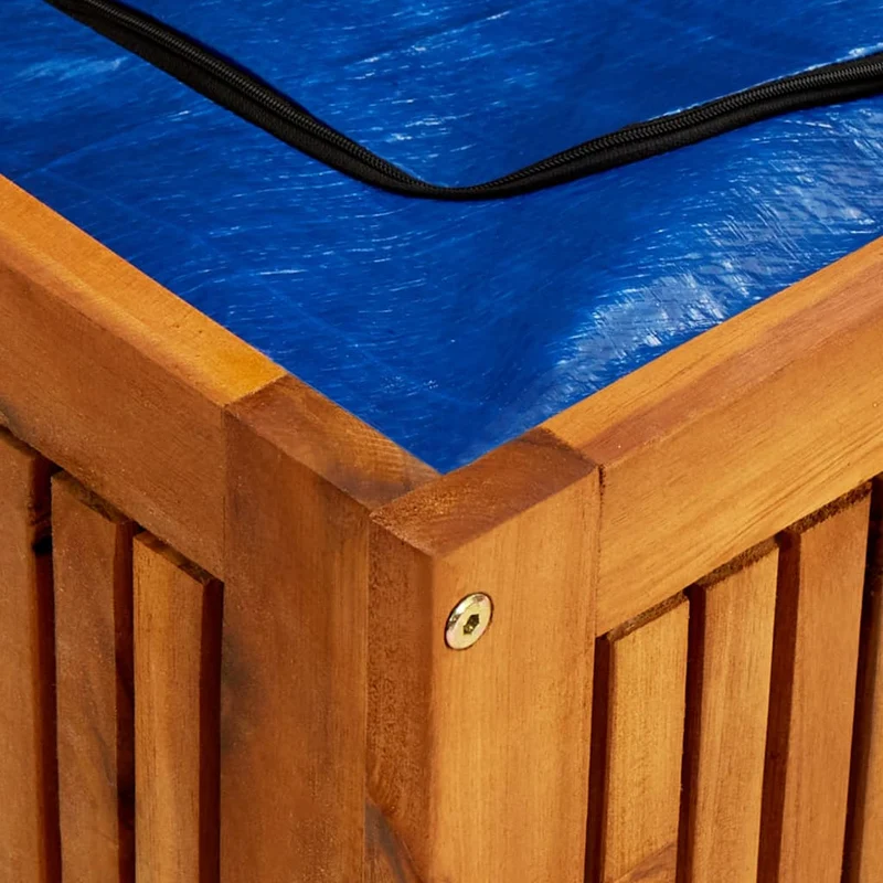 Coffre boîte meuble de jardin rangement 150 x 80 x 75 cm bois d'acacia solide 02_0013012