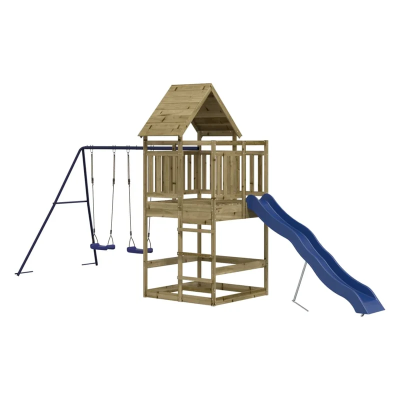 Aire de jeux d'extérieur 553 x 206 x 264 cm bois de pin imprégné 02_0004861