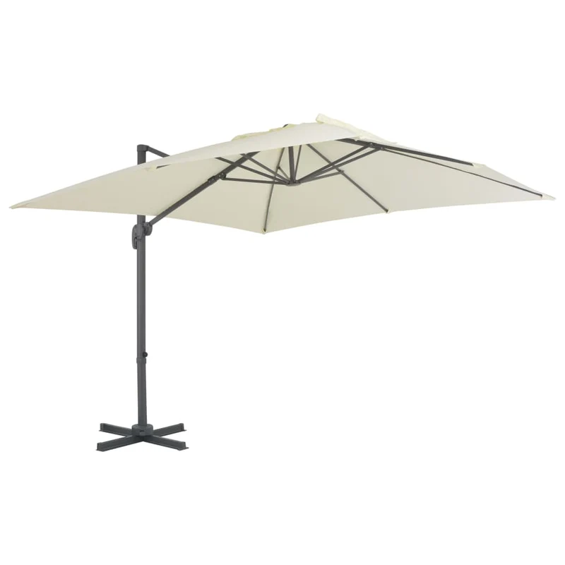 Parasol avec base portable 300 x 300 cm sable 02_0008051