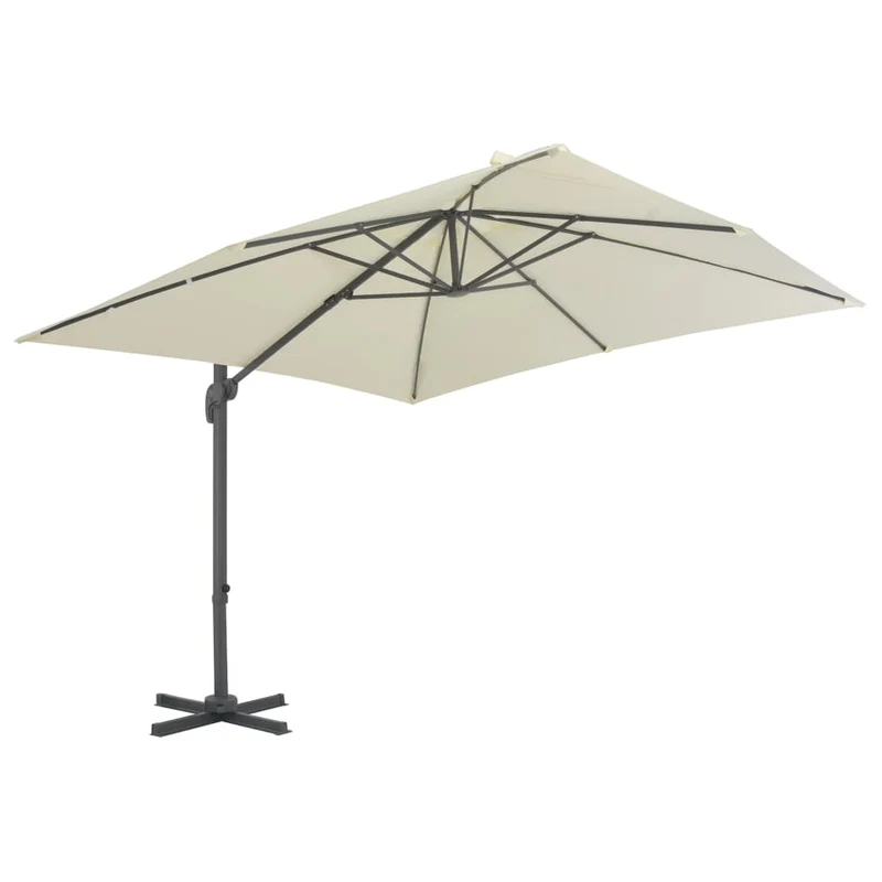 Parasol avec base portable 300 x 300 cm sable 02_0008051