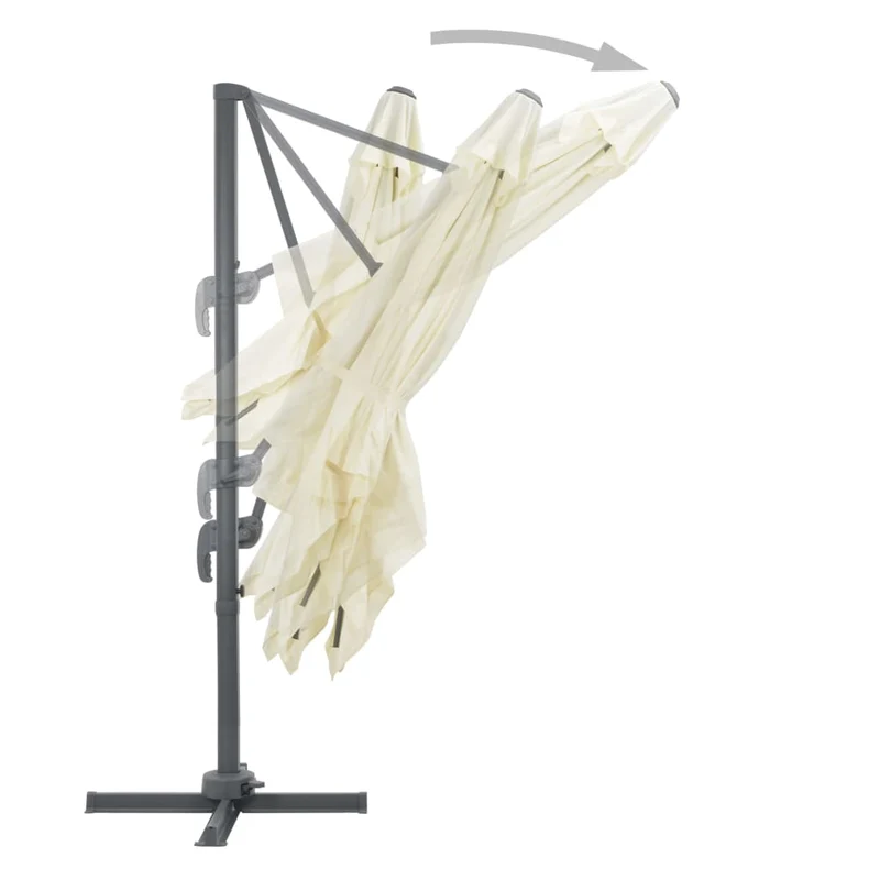 Parasol avec base portable 300 x 300 cm sable 02_0008051