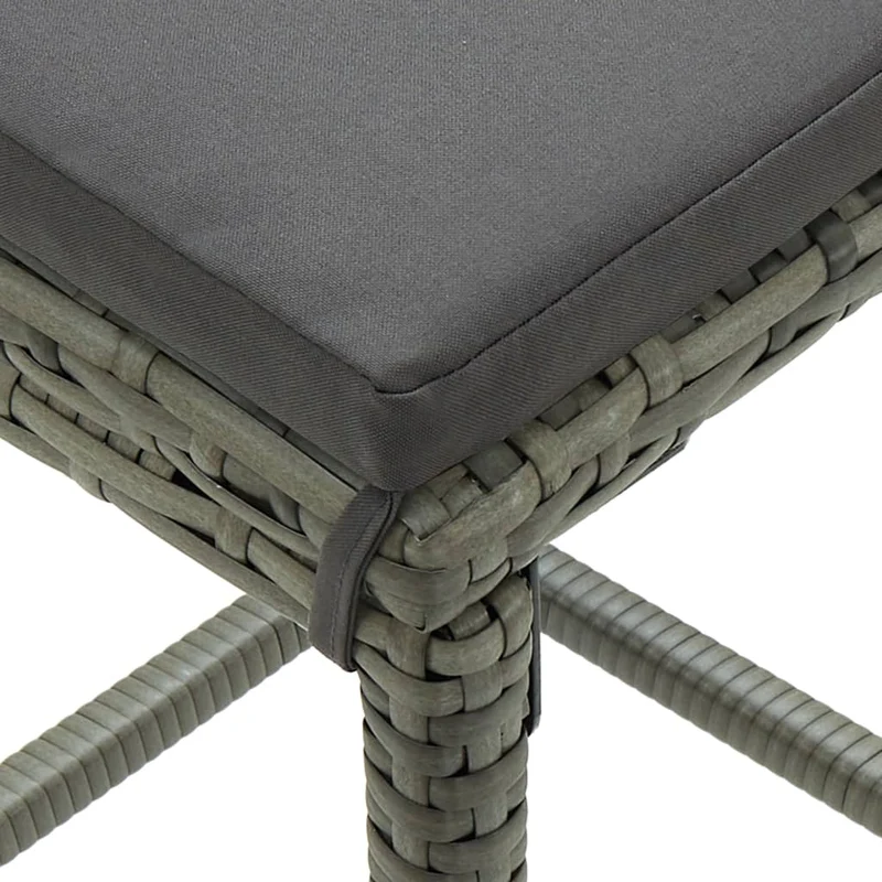 Ensemble de bar de jardin avec coussins 7 pièces gris 02_0013465