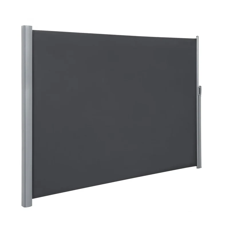 Store latéral pour balcon et terrasse pare-soleil brise-vue protection vie privée 200 x 400 cm (h x l) gris foncé 12_0001847