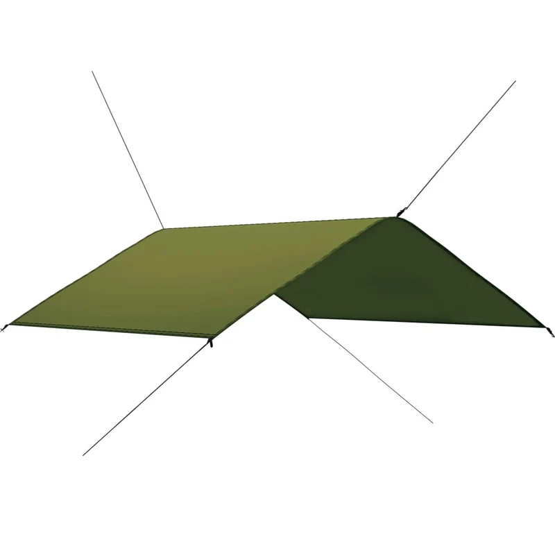 Bâche d'extérieur 4x4 m tissu polyester 180 T avec revêtement de PA vert 02_0007728