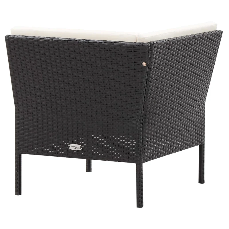 Salon de jardin meuble d'extérieur ensemble de mobilier 6 pièces avec coussins résine tressée noir 02_0016915