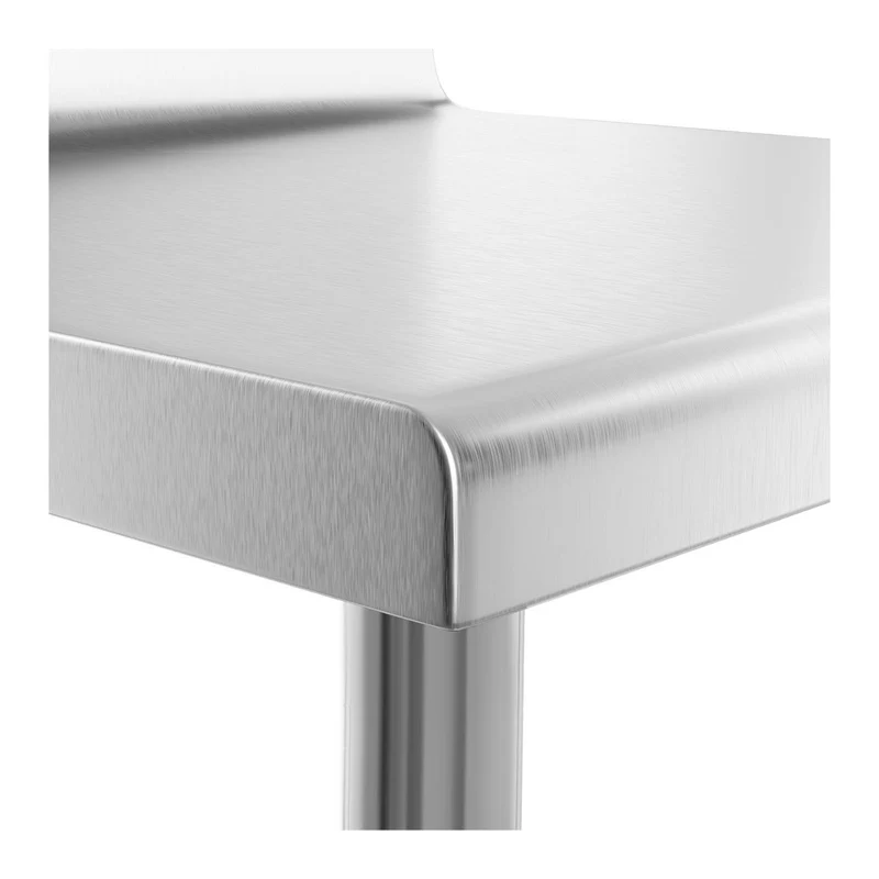 Table de travail cuisine professionnelle acier inox 80 x 60 cm avec rebord capacité de charge de 190 kg 14_0003663/2