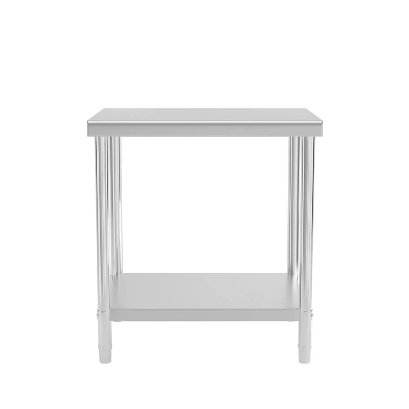 Table de travail cuisine professionnelle acier inox 80 x 60 cm avec rebord capacité de charge de 190 kg 14_0003663/2