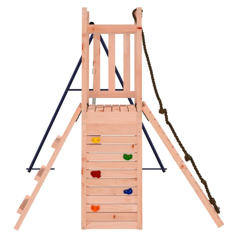 Aire de jeux d'extérieur balançoires toboggan portiques robuste jeux jardin 232 x 184 x 169 cm bois massif de douglas 02_0004709