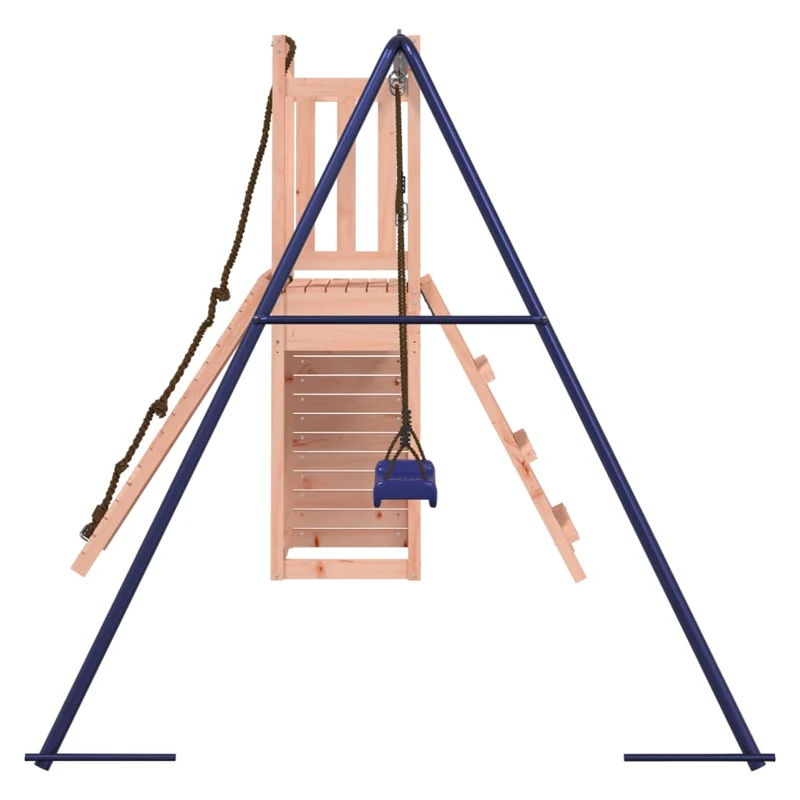 Aire de jeux d'extérieur balançoires toboggan portiques robuste jeux jardin 232 x 184 x 169 cm bois massif de douglas 02_0004709