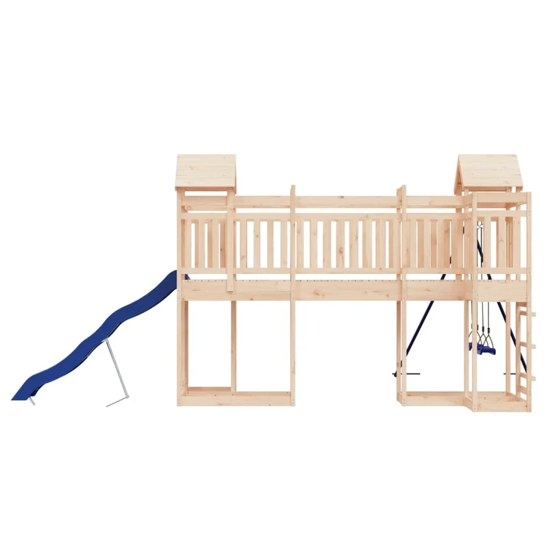 Aire de jeux d'extérieur balançoires toboggan portiques robuste jeux jardin 362 x 585 x 238 cm bois de pin massif 02_0004781