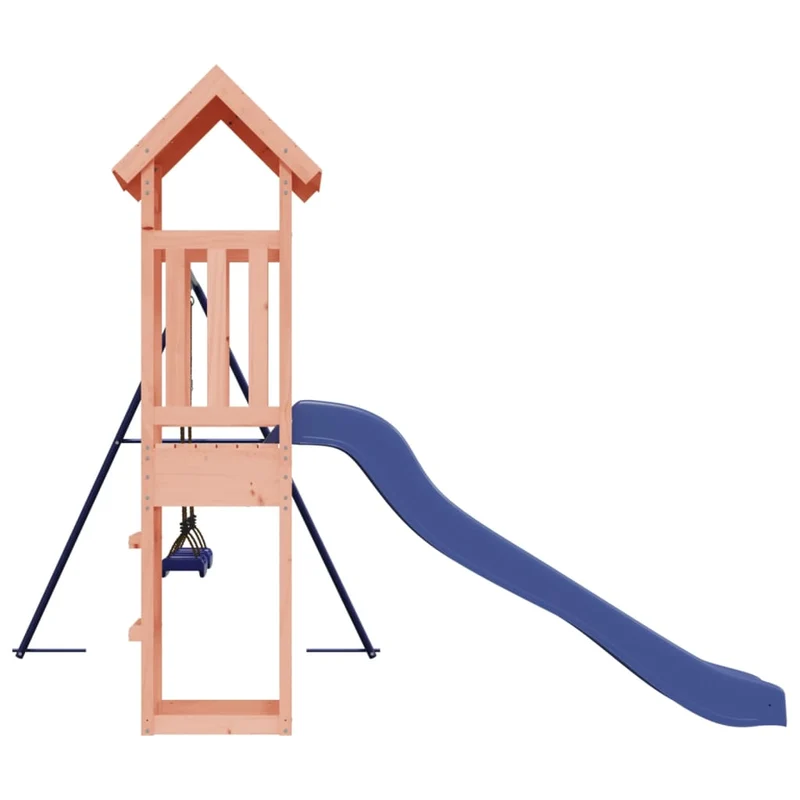 Aire de jeux d'extérieur balançoires toboggan portiques robuste jeux jardin 308 x 321 x 207 cm bois massif de douglas 02_0004885