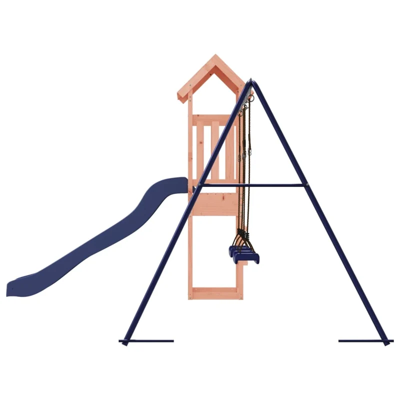 Aire de jeux d'extérieur balançoires toboggan portiques robuste jeux jardin 308 x 321 x 207 cm bois massif de douglas 02_0004885