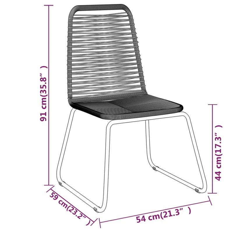 Ensemble de salle à manger de jardin meuble extérieur 5 pièces noir 02_0013842