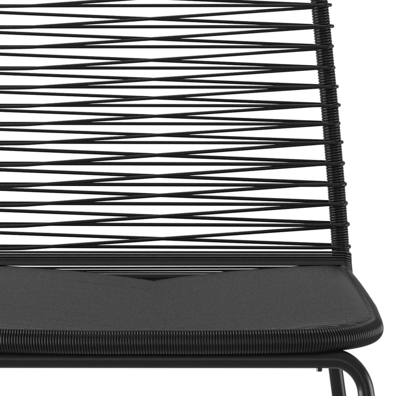 Ensemble de salle à manger de jardin meuble extérieur 5 pièces noir 02_0013904