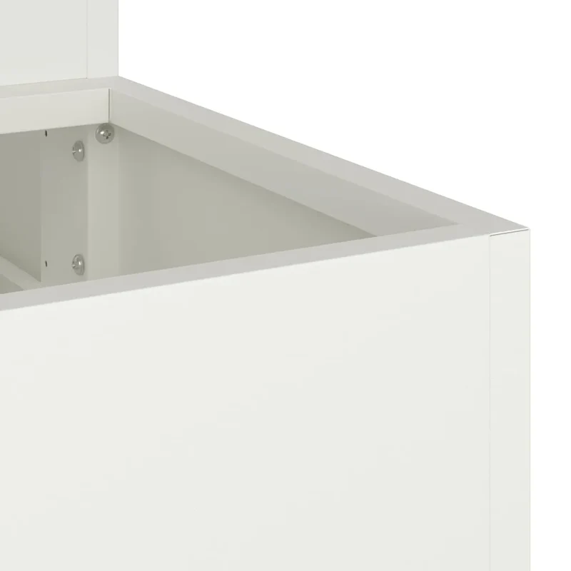 Cache-pot de jardin moderne 90 x 90 x 35 cm durable finition épurée en acier laminé à froid blanc 02_0052049