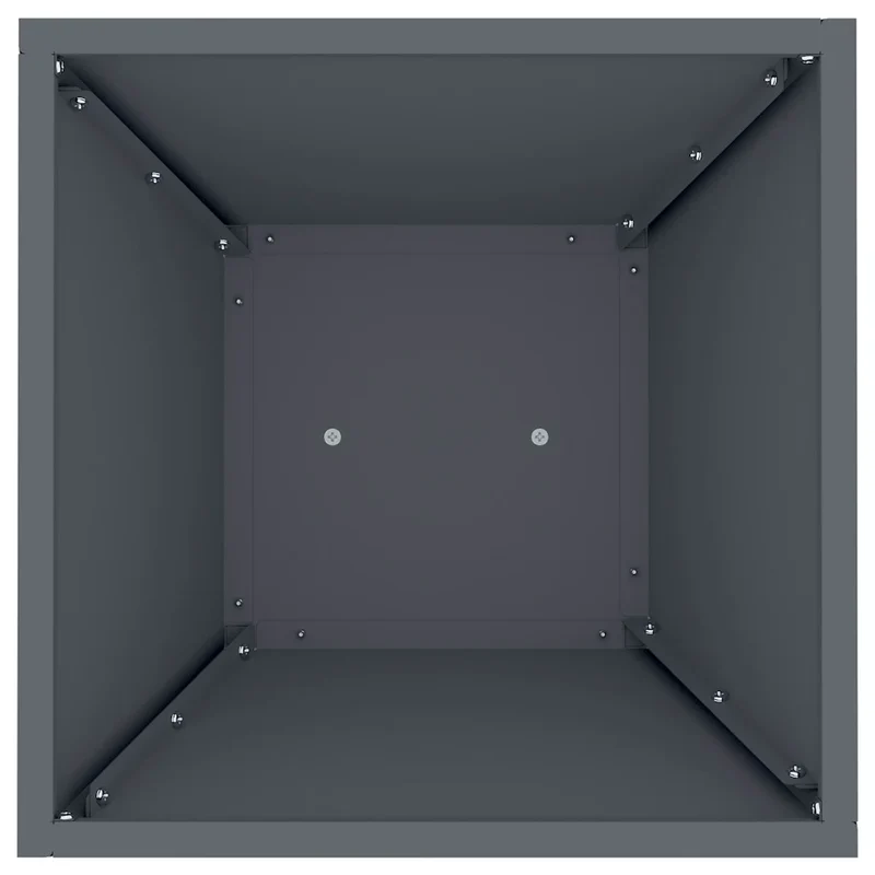Jardinière à pilier extérieure moderne durable 35 x 35 x 73 cm en plastique anthracite 02_0052400