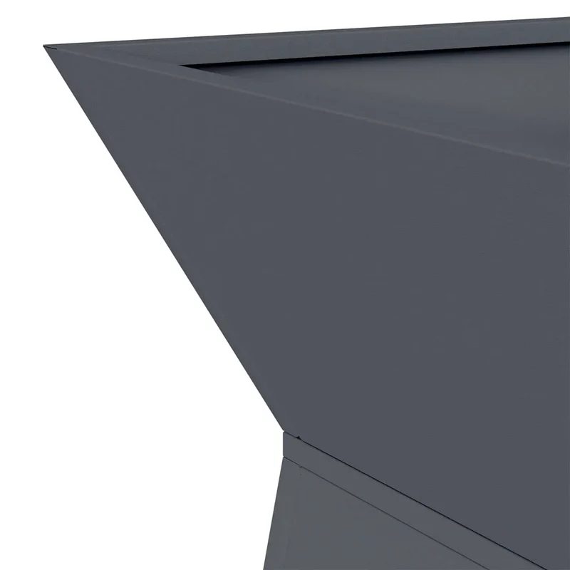 Jardinière à pilier extérieure moderne durable 35 x 35 x 73 cm en plastique anthracite 02_0052400