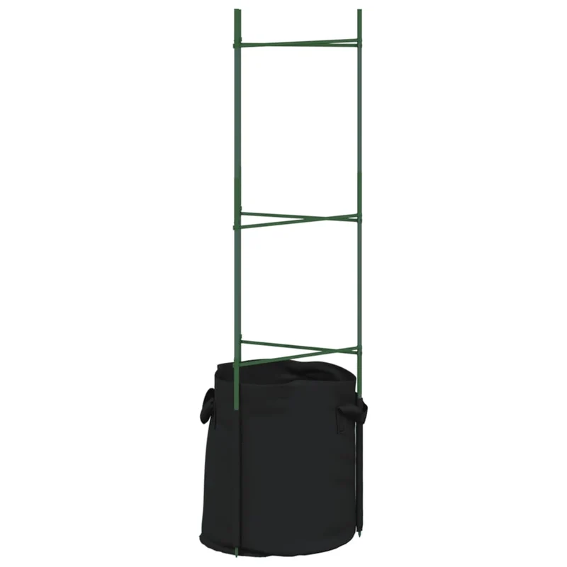 Lot de 4 cages à tomates polyvalentes réglables 32 x 29 x 116 cm en acier vert 02_0055593