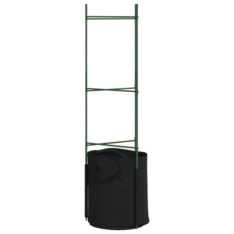 Lot de 4 cages à tomates polyvalentes réglables 32 x 29 x 116 cm en acier vert 02_0055593