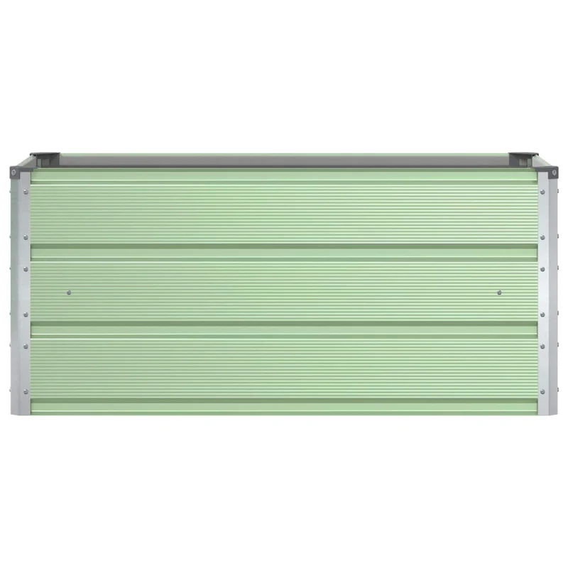 Jardinière moderne 100 x 50 x 45 cm style industriel pour jardin terrasse en acier galvanisé vert pastel 02_0059275