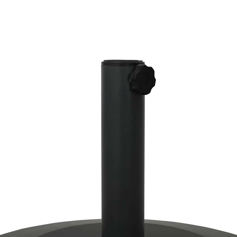 Base de parasol ronde moderne extérieure 48 x 48 x 32 cm anti-UV pratique en acier noir 02_0058937