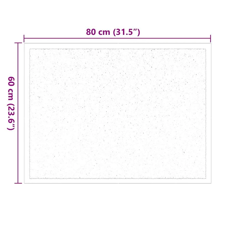 Tapis de porte antidérapant 80 x 60 x 1.2 cm confort moderne entrée couloir en teddy noir 02_0058997