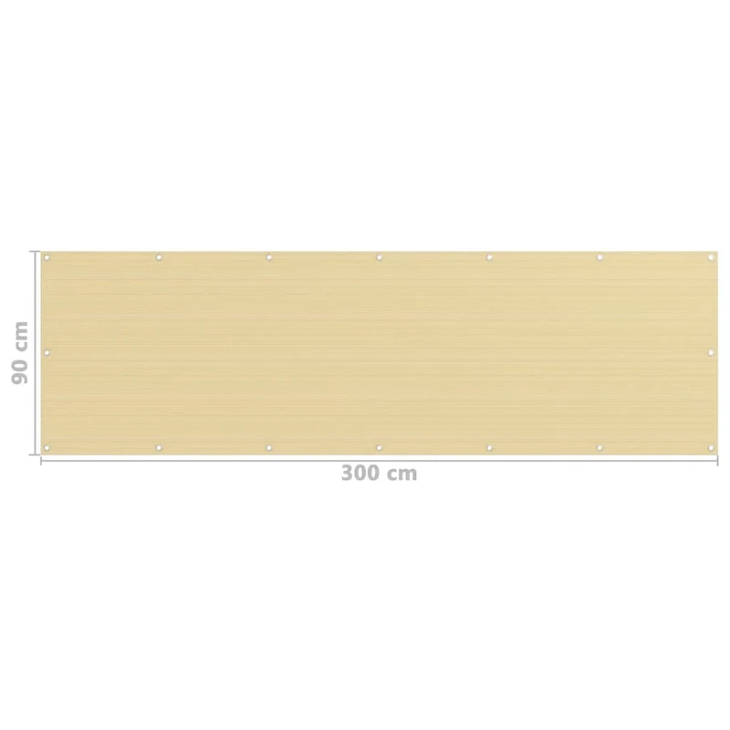 Écran de balcon brise pare vue protection confidentialité 90 x 300 cm PEHD beige 02_0010032