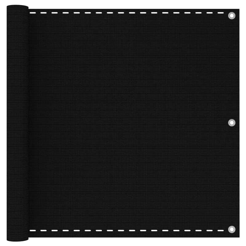 Écran de balcon brise pare vue protection confidentialité 90 x 300 cm PEHD noir 02_0010277