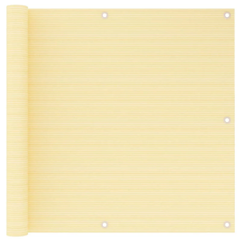 Écran de balcon brise pare vue protection confidentialité 90 x 500 cm PEHD beige 02_0010035