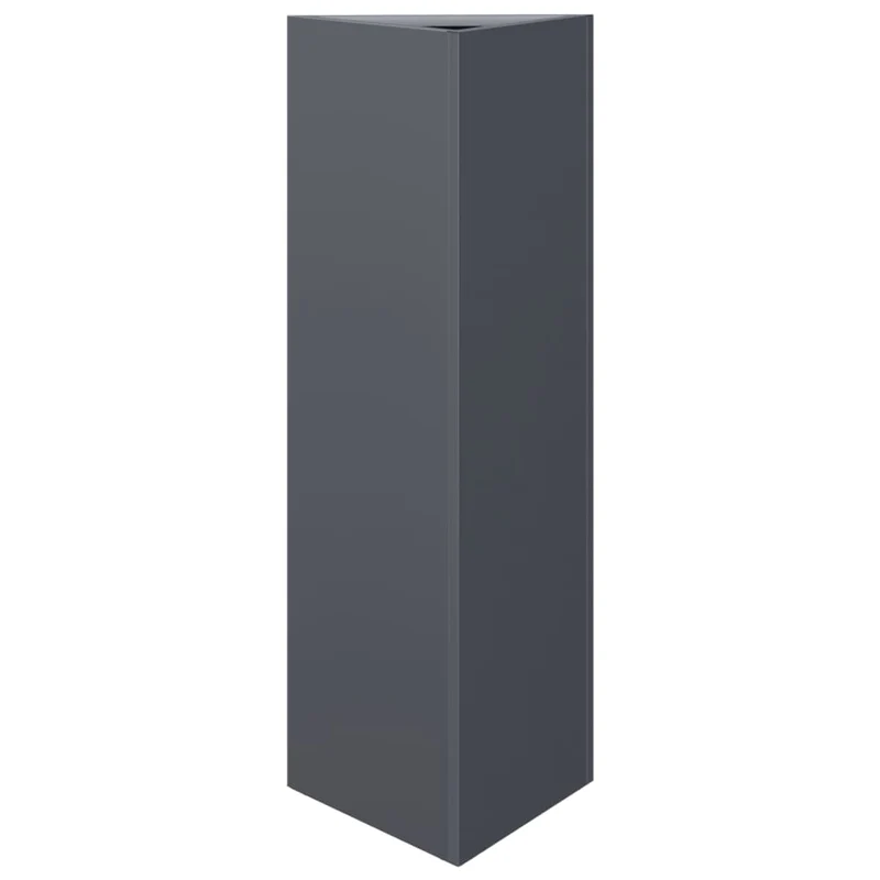 Jardinière bac lit surélevé plantes fleurs jardin terrasses lot de 2 triangulaire 30 x 26 x 75 cm acier anthracite 02_0039092