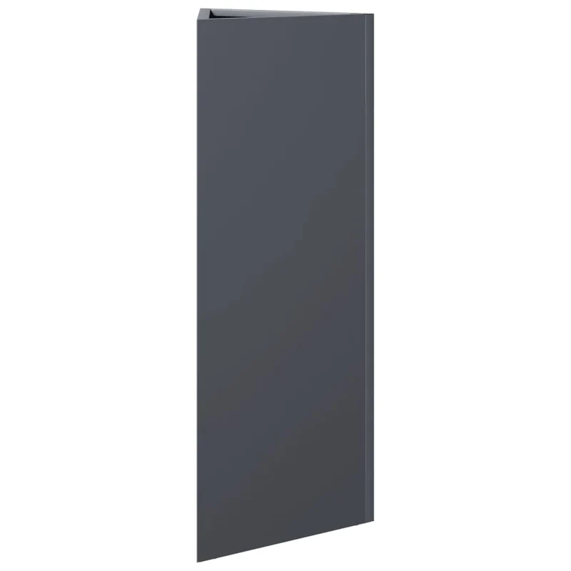 Jardinière bac lit surélevé plantes fleurs jardin terrasses lot de 2 triangulaire 30 x 26 x 75 cm acier anthracite 02_0039092