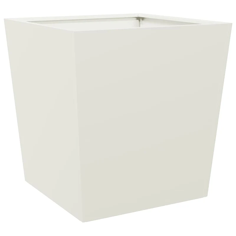 Jardinière bac lit surélevé plantes fleurs terrasse jardin 50 x 50 x 50 cm acier blanc 02_0037654