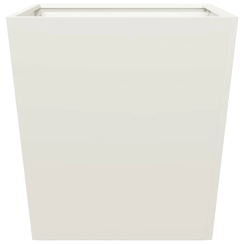 Jardinière bac lit surélevé plantes fleurs terrasse jardin 50 x 50 x 50 cm acier blanc 02_0037654
