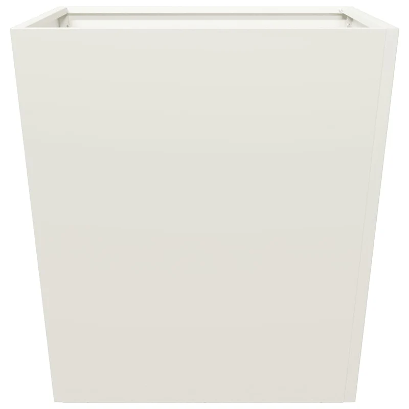 Jardinière bac lit surélevé plantes fleurs terrasse jardin 50 x 50 x 50 cm acier blanc 02_0037654