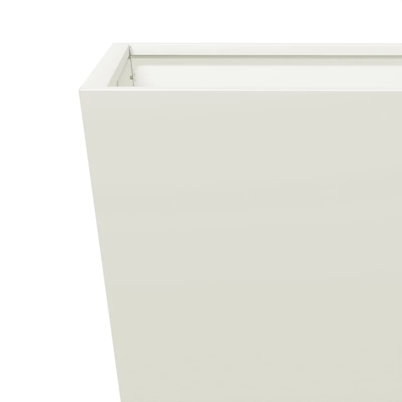 Jardinière bac lit surélevé plantes fleurs terrasse jardin 50 x 50 x 50 cm acier blanc 02_0037654