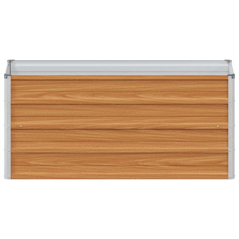 Jardinière surélevée style industriel chic extérieur 100 x 40 x 45 cm résistante aux intempéries en acier galvanisé marron clair 02_0059012