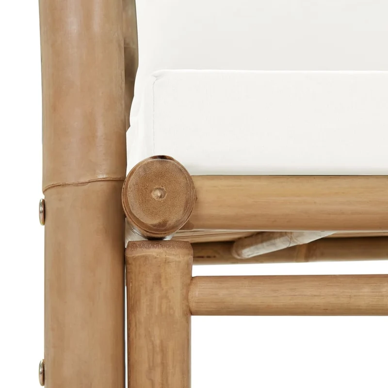 Canapé de jardin à 2 places avec coussins 115 x 65 x 72 cm bambou 02_0011856