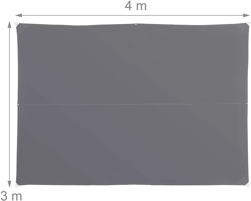Voile d'ombrage rectangle 3 x 4 m gris 13_0002933_3