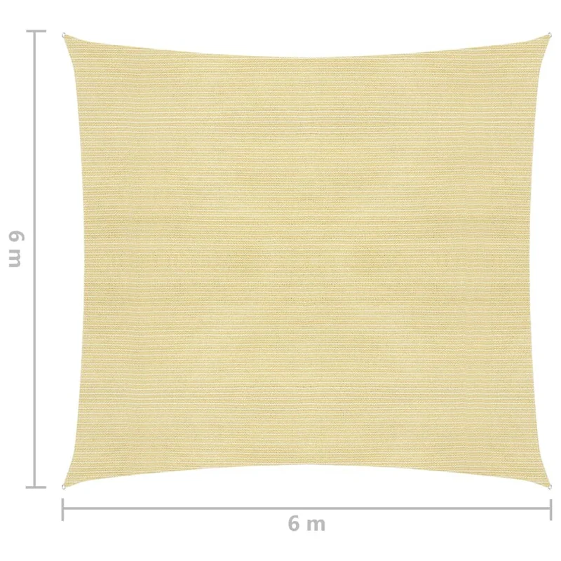 Voile d'ombrage 160 g/m² 6 x 6 m pehd beige 02_0008992