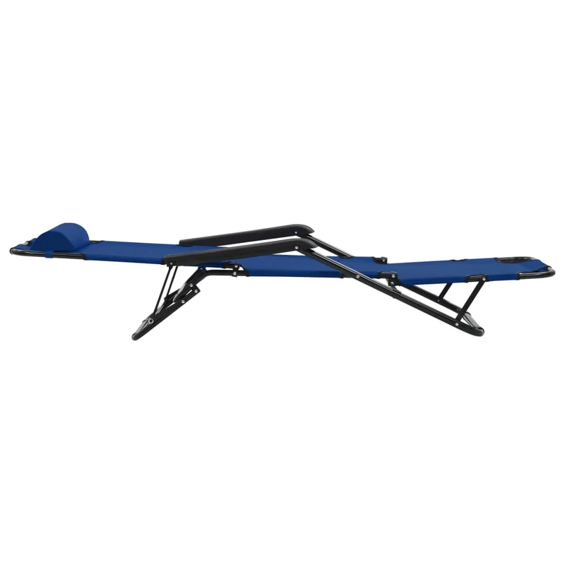 Chaises longues pliables 2 pièces avec repose-pied acier bleu 02_0011941