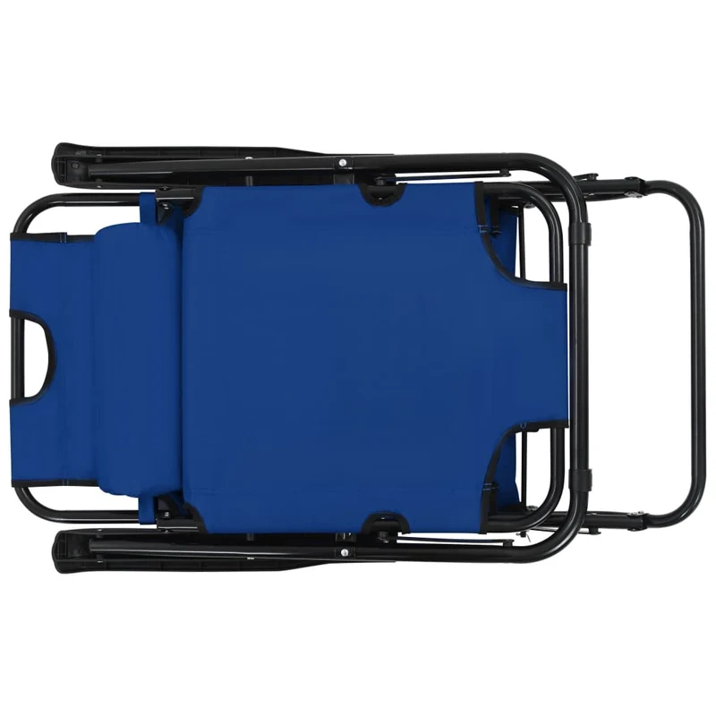 Chaises longues pliables 2 pièces avec repose-pied acier bleu 02_0011941