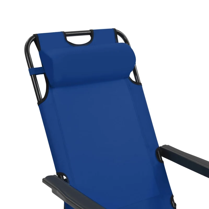 Chaises longues pliables 2 pièces avec repose-pied acier bleu 02_0011941