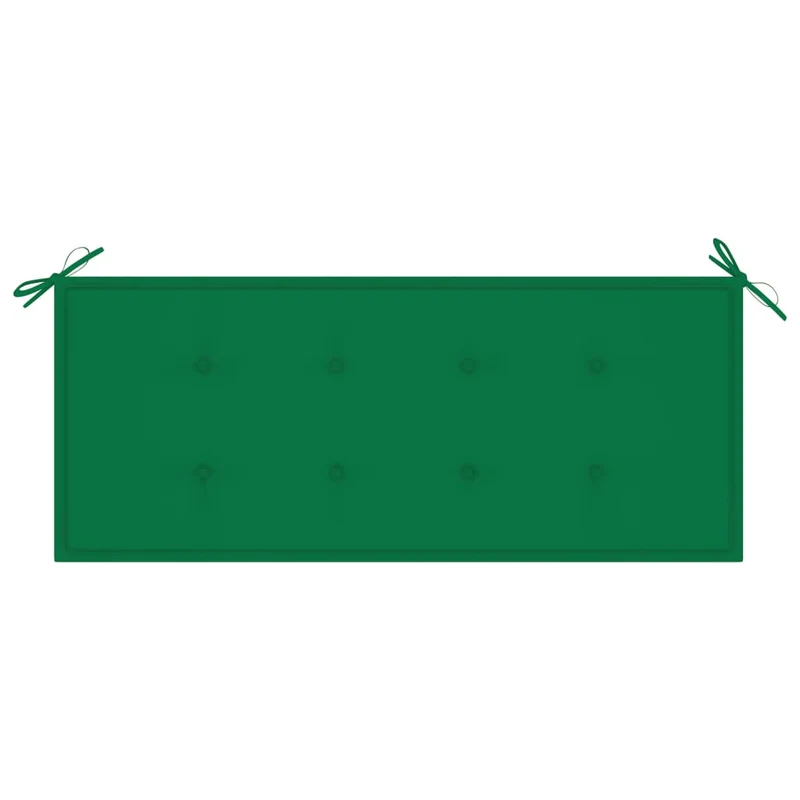 Banc de jardin meuble de patio d'extérieur terrasse empilable et coussin 128,5cm bois de teck massif 02_0011662