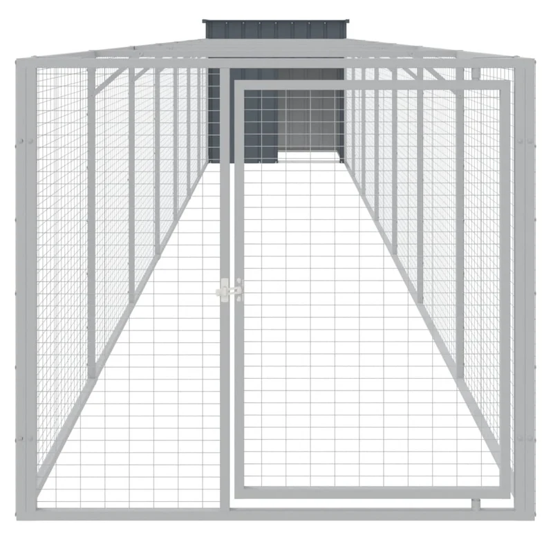 Niche pour chien avec cour 110 x 813 x 110 cm anthracite 02_0043467