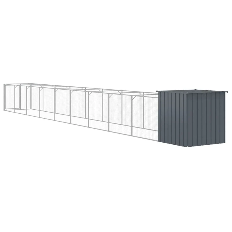 Niche pour chien avec cour 110 x 1017 x 110 cm anthracite 02_0043462