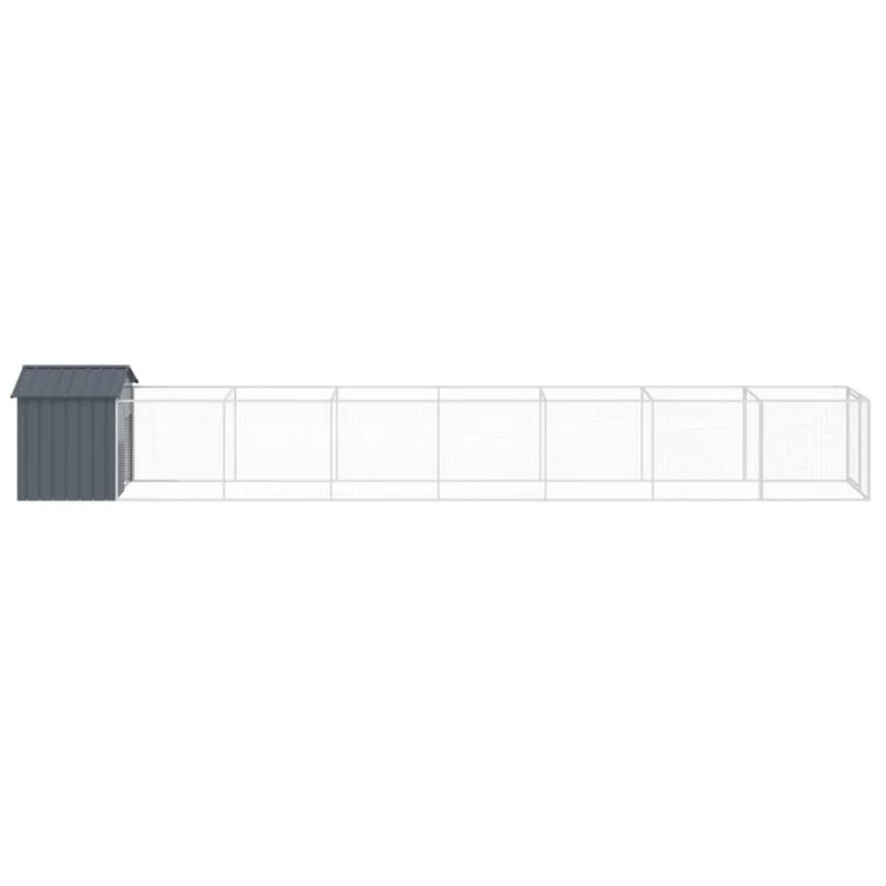 Niche pour chien avec toit acier galvanisé anthracite 02_0043524