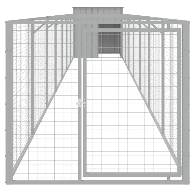Niche pour chien avec cour clair 110 x 813 x 110 cm gris 02_0043493
