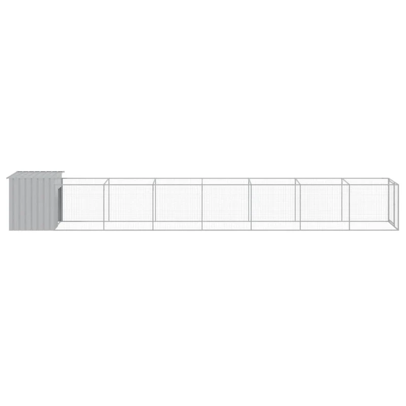 Niche pour chien avec cour clair 110 x 813 x 110 cm gris 02_0043493