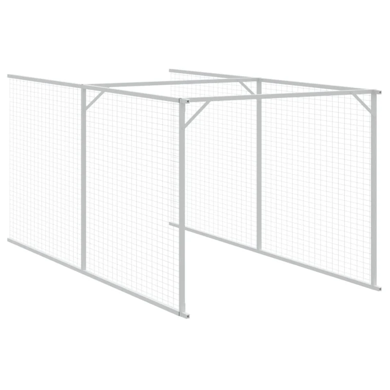 Niche pour chien avec cour clair 110 x 813 x 110 cm gris 02_0043493