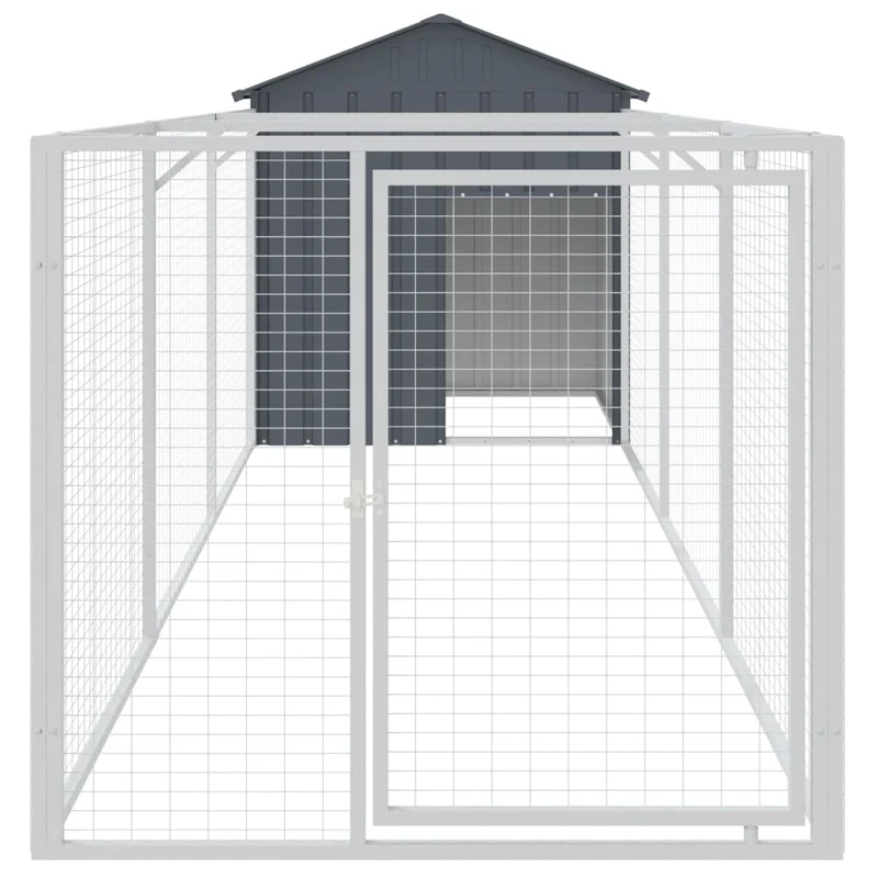 Niche pour chien avec toit acier galvanisé anthracite 02_0043518